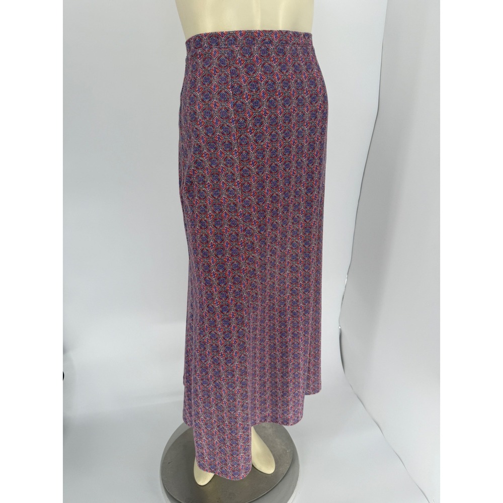 Vintage 1970s Handmade Geometric Maxi Skirt Boho Prairie Folk‎ 32x37 A-Line
